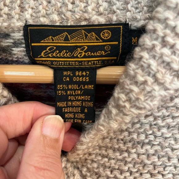 Vtg Eddie Bauer Fair Isle Wool Sweater Unisex 
Heritage Nordic Cabin Cozy Sz M - Picture 5 of 9